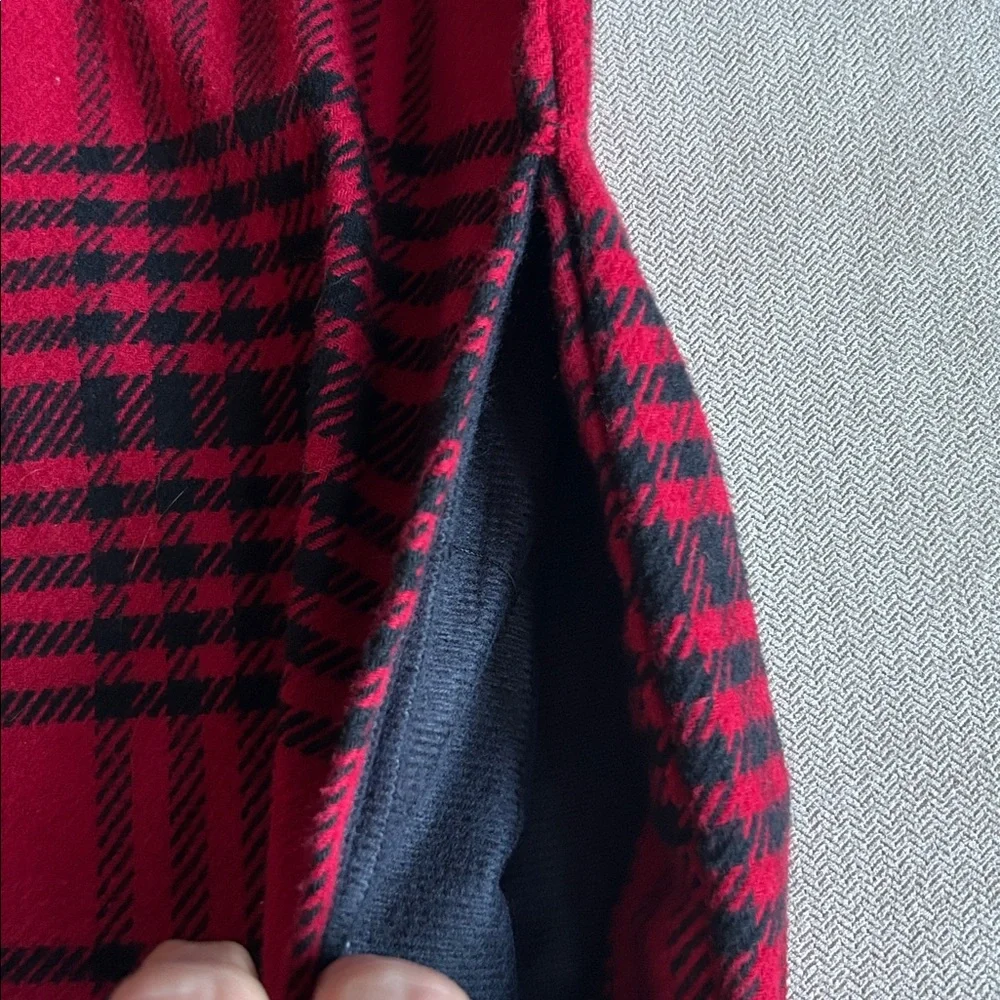 NWOT Woolrich Red‎ /Black Checkered Flannel Shirt Jacket /Pockets Men’s Size L